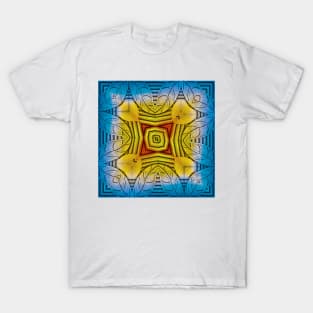 creative inspired by nature rainbow coloured square composition design T-Shirt